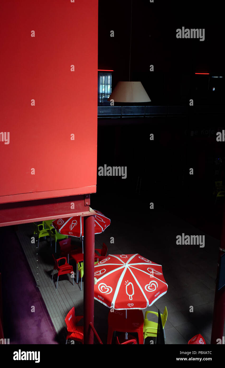 Cafe area in commercial gallery Stock Photo