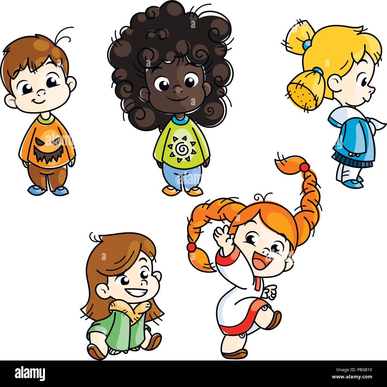 Cutest kids collection. Illustration isolated on white background ...