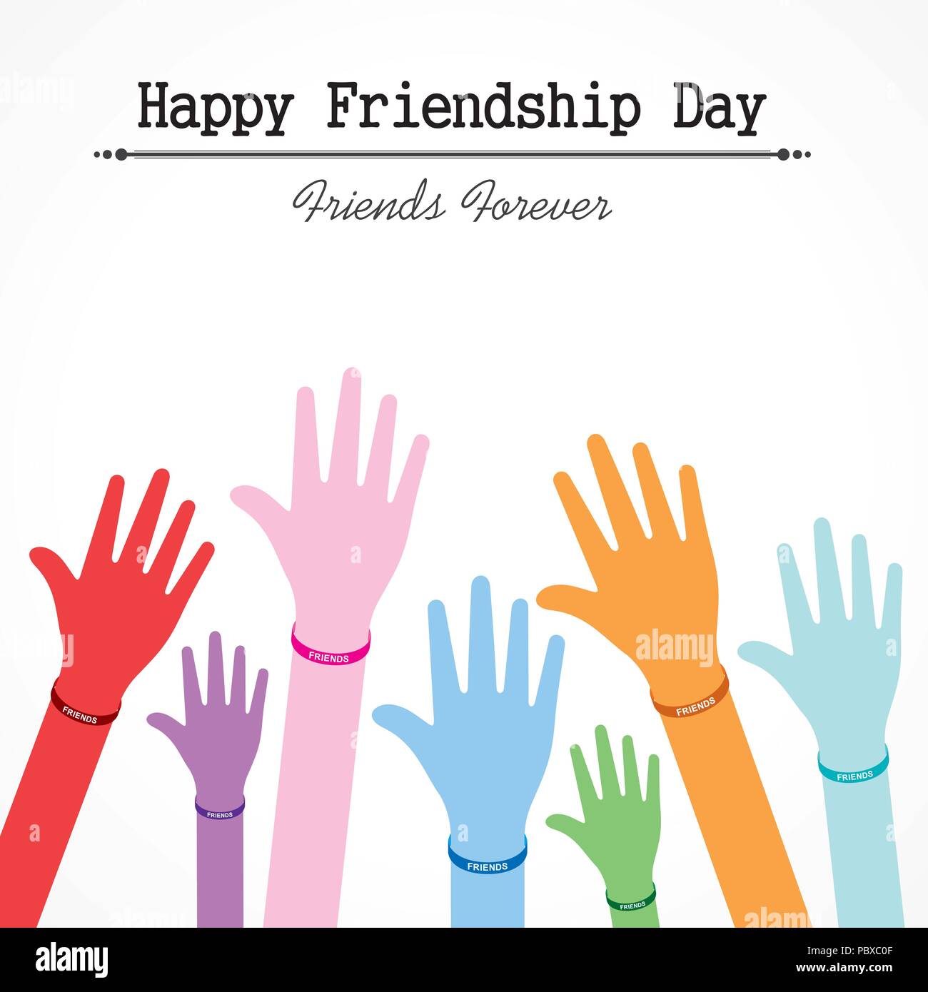 Happy Friendship day vector typographic 