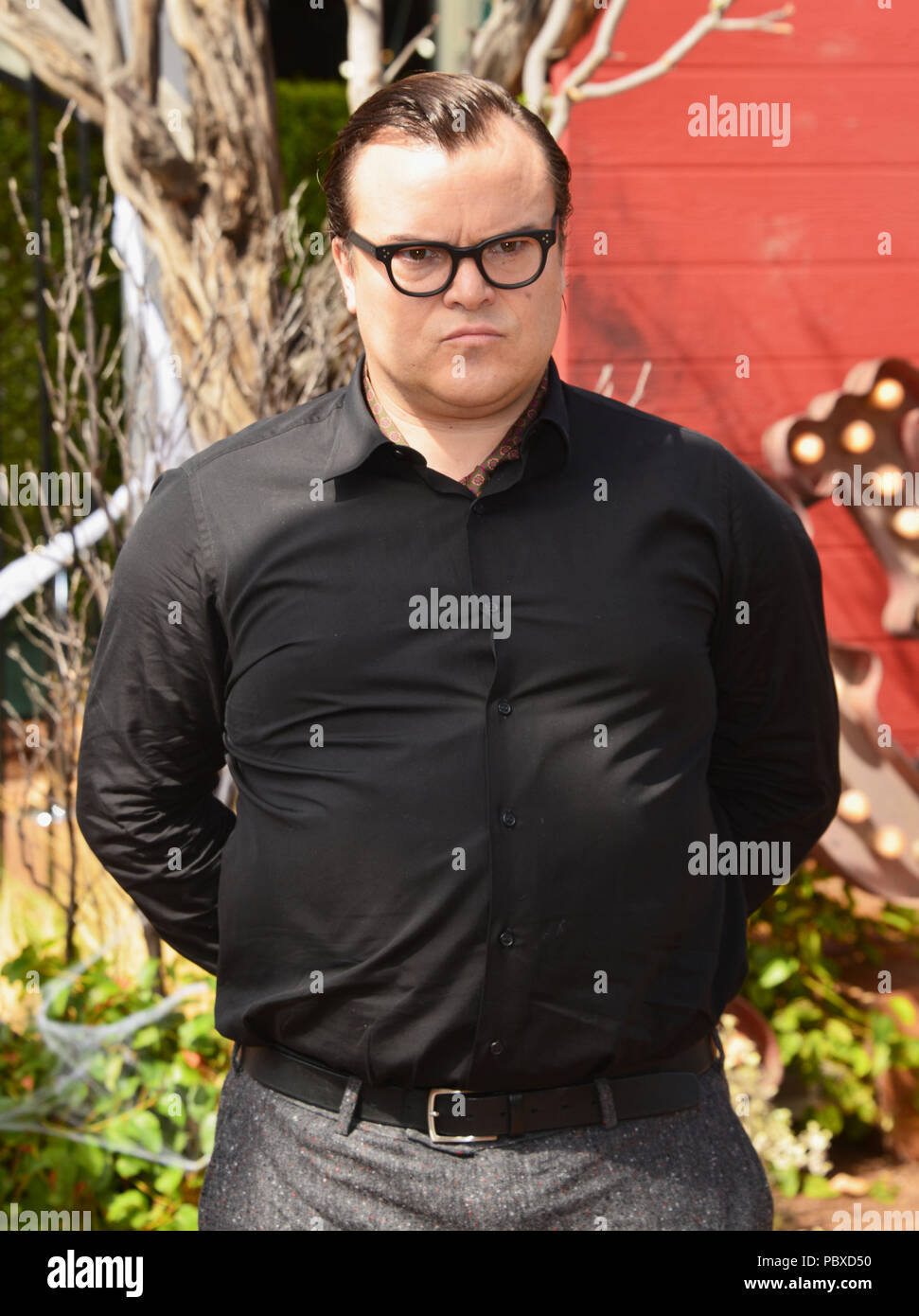 Jack Black, wife Tanya Hayden, son Samuel and Thomas 105 at the Premiere of  Goosebumps at the Westwood Village Theatre in Los Angeles. October 4, 2015.Jack  Black, wife and sons 106 