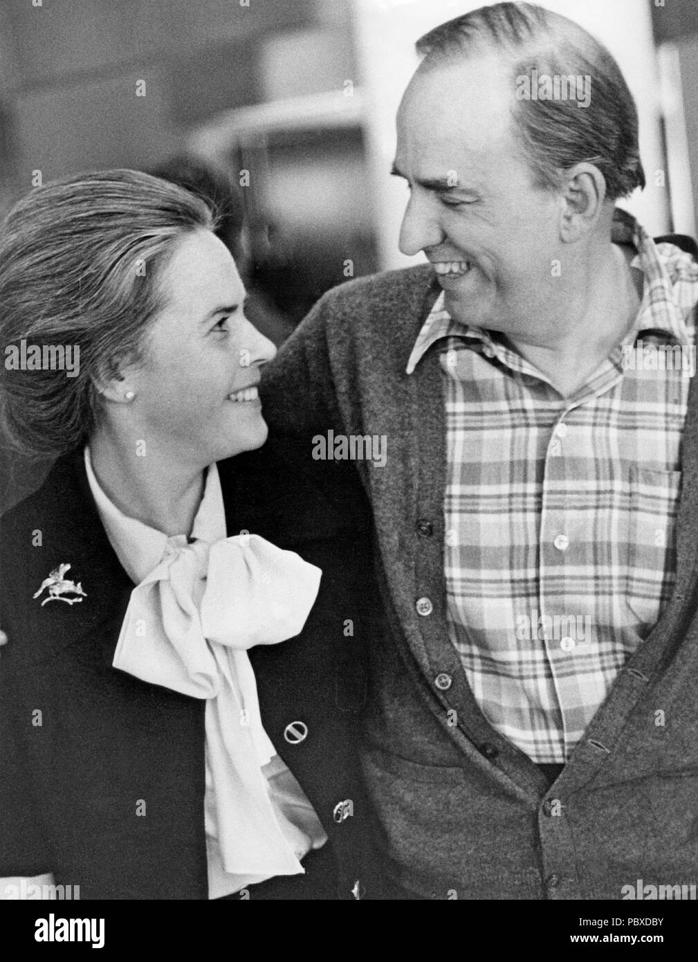 Ingmar Bergman. 1918-2007.  Swedish film director. Pictured here  in Oslo Norway 1977 in connection with the presentation of his film Autumn Sonata which he wrote and directed. Here together with his wife Ingrid von Rosen. The film was shot in a film studio in Oslo and the dialoge and most of the crew and actors were Swedish. The film had it's premiere on October 8 1978. Stock Photo