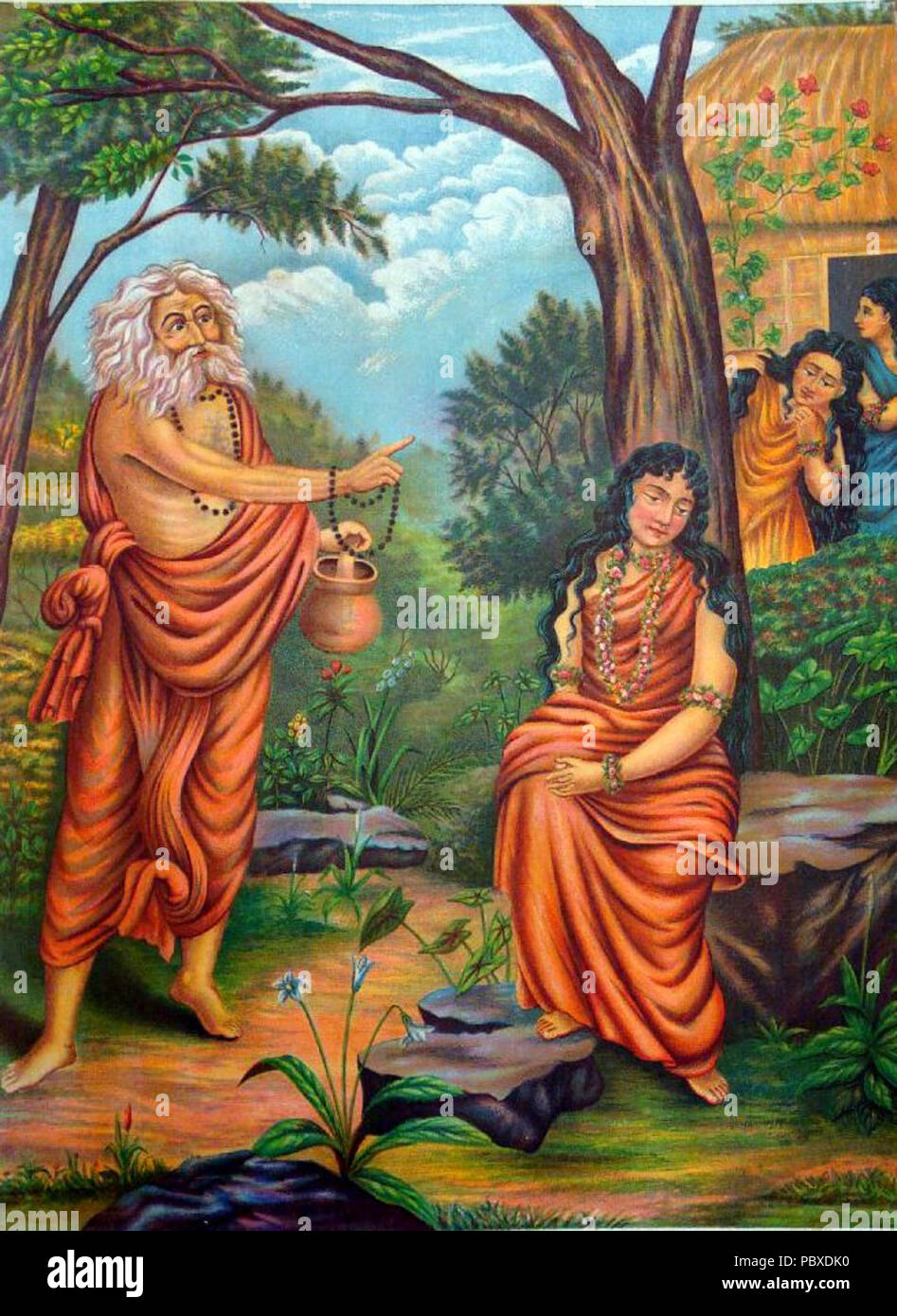 173 Durvasa Shakuntala Stock Photo - Alamy