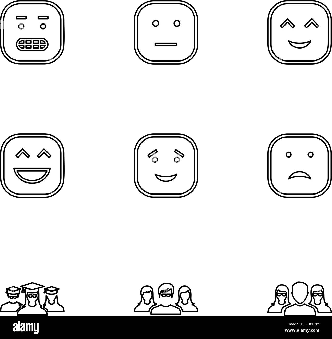 Emoji nervous Black and White Stock Photos & Images - Alamy