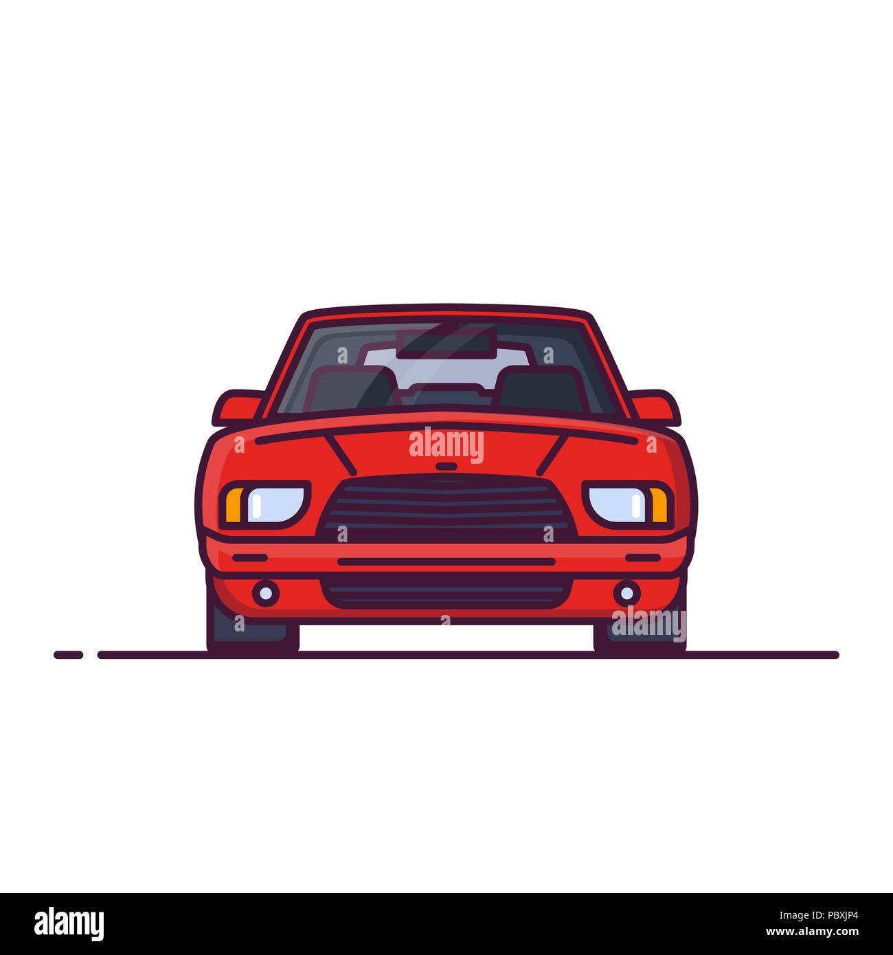 Front view of car  Stock Vector