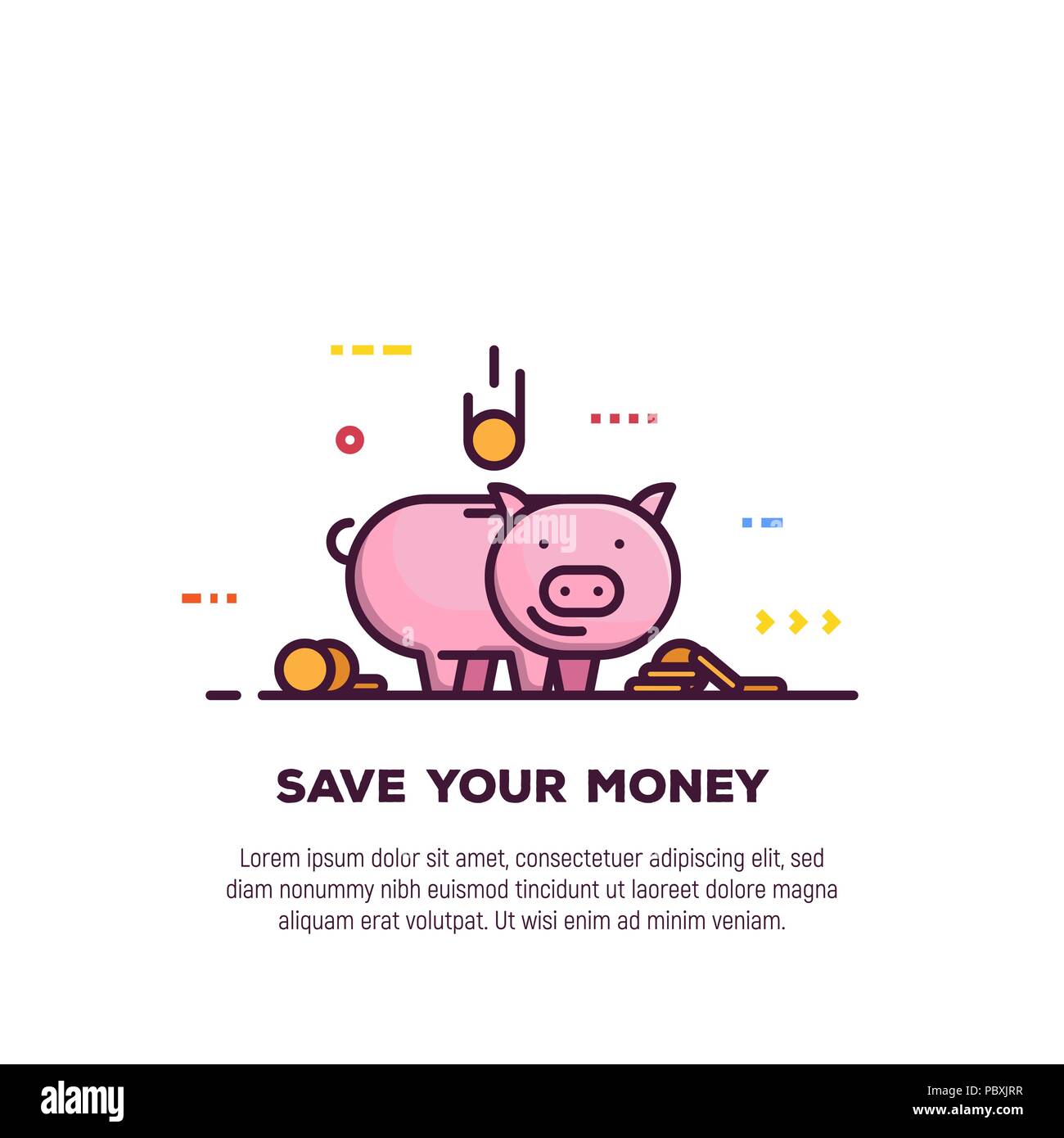 Money saving banner Stock Vector
