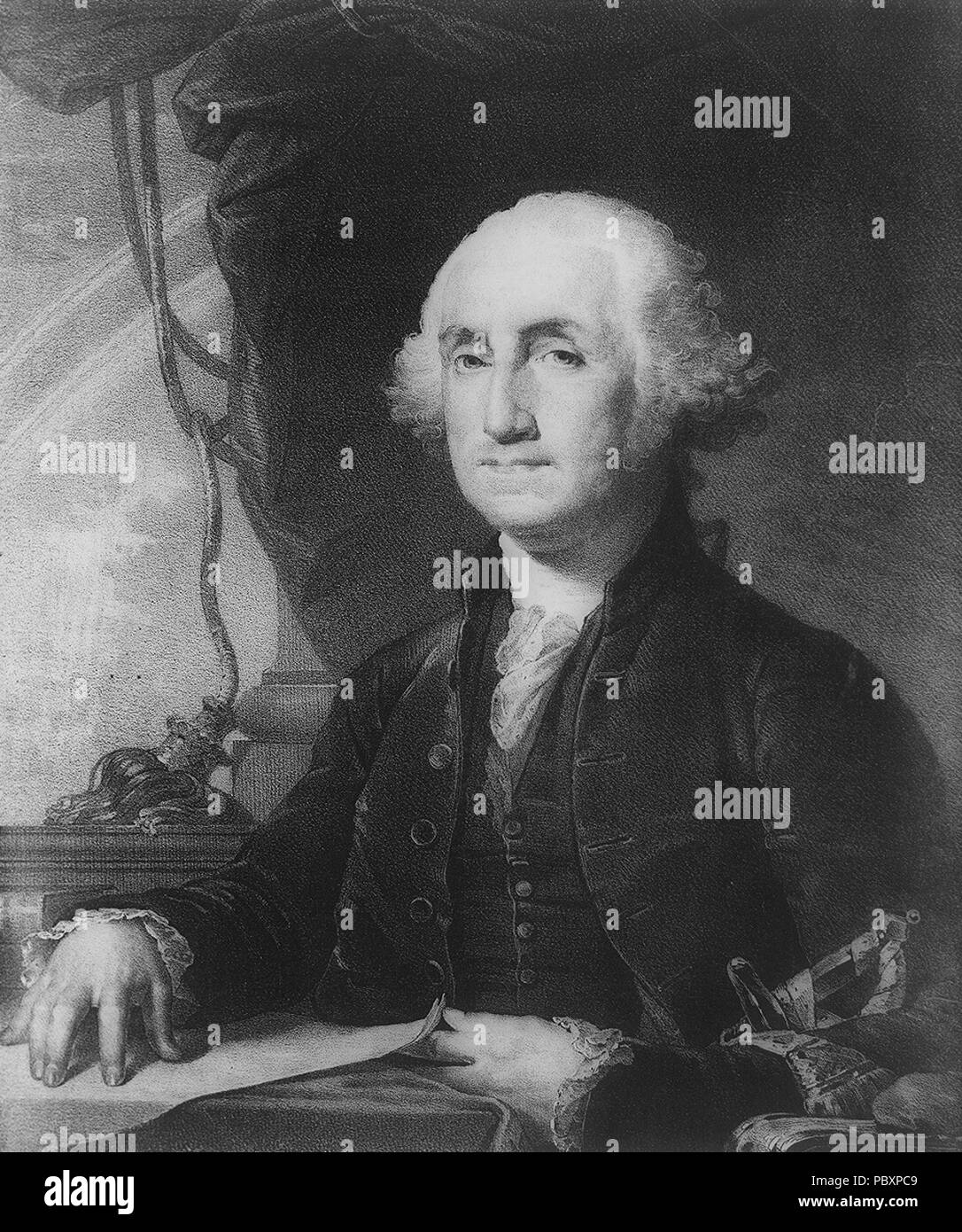 George washington first president Black and White Stock Photos & Images ...