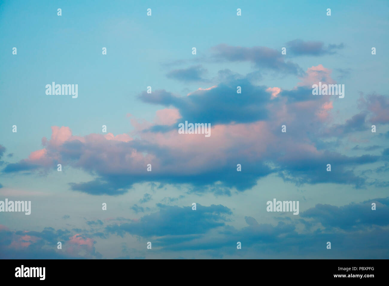 Beautiful sky with clouds at sunset Stock Photo - Alamy