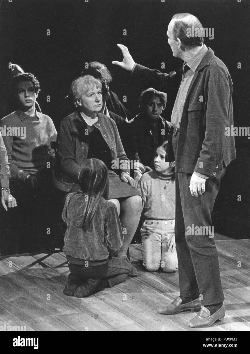 Ingmar Bergman. 1918-2007.  Swedish film director. Pictured here 1969 directing actress Sif Ruud in a theatre production. Stock Photo