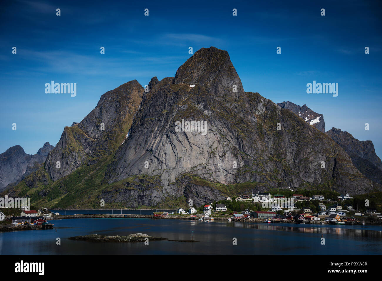 Fishing village of Reine, Lofoten Islands, Norway. Stock Photo