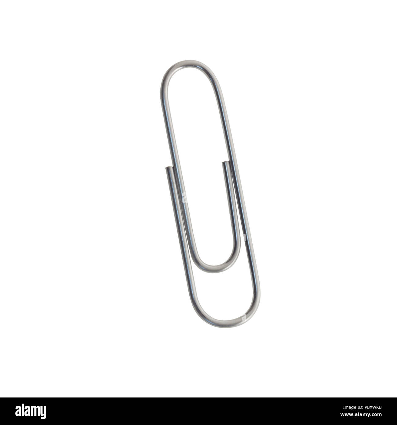 Metal Paperclip Isolated On White Background Stock Photo Alamy