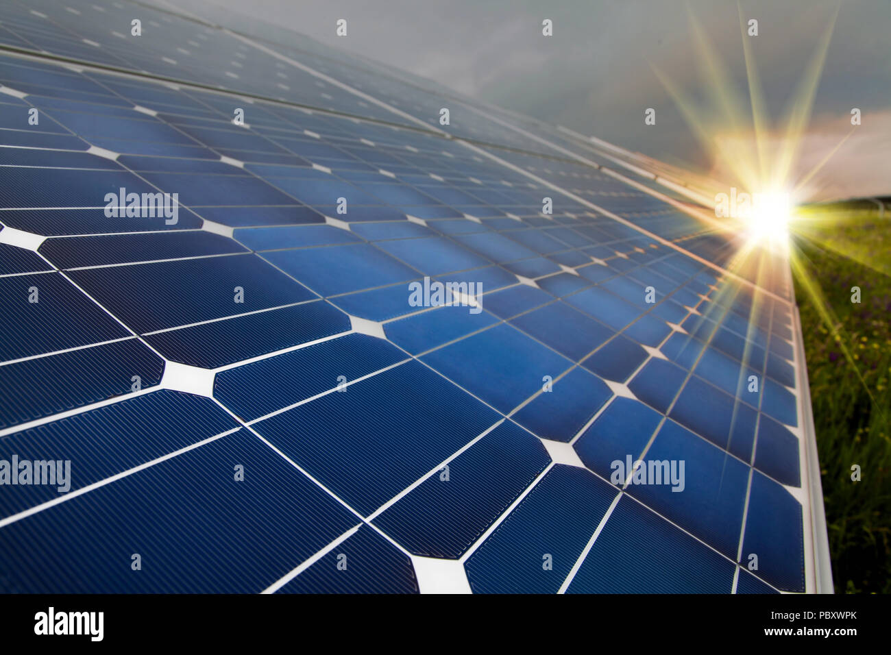 Power plant using renewable solar energy Stock Photo - Alamy