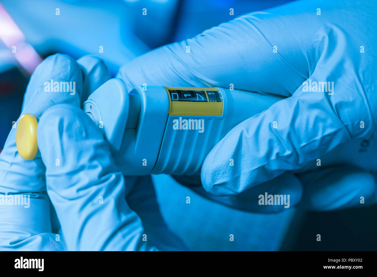 Adjustment micropipettes in the microbiology laboratory Stock Photo Alamy