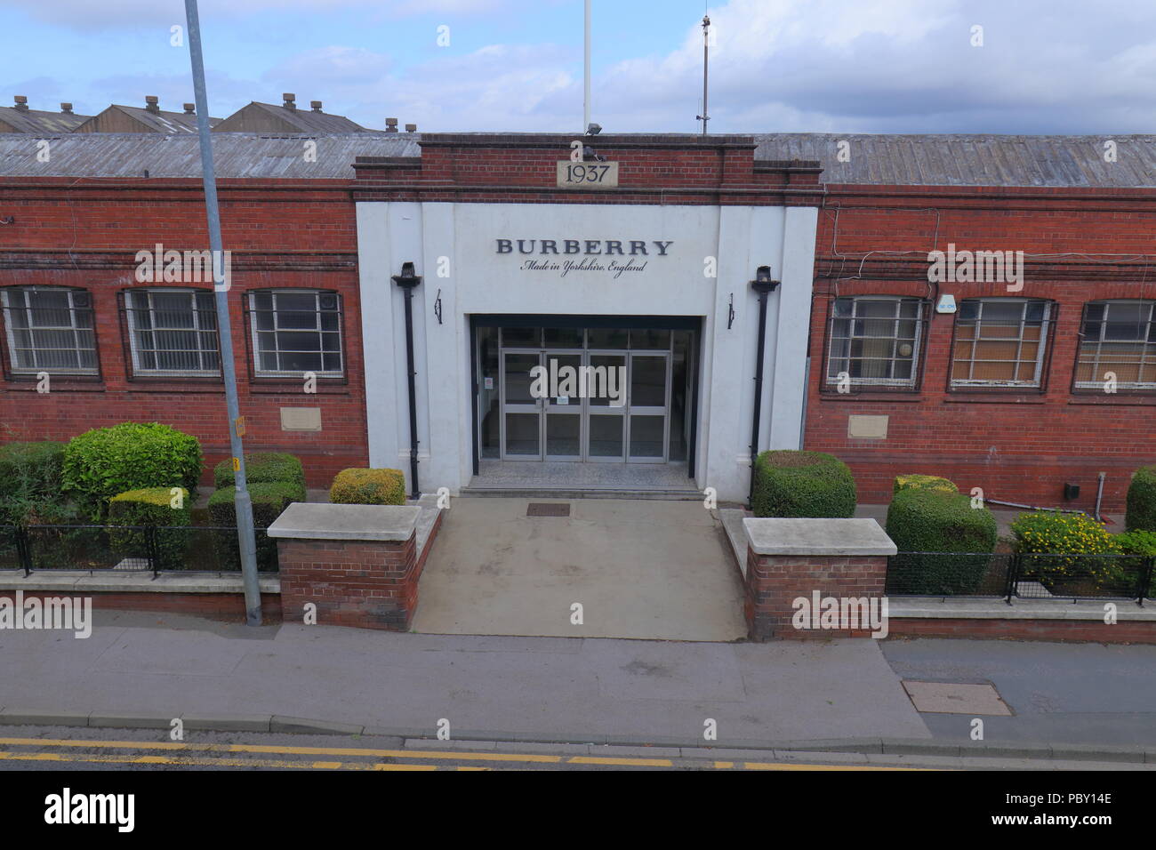 The entrance to the Burberry shop & factory in Castleford Stock Photo -  Alamy