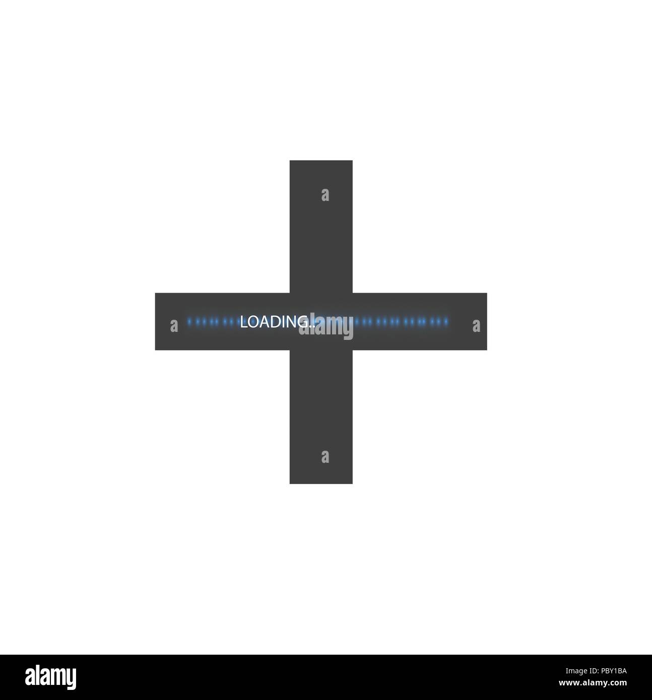 Progress loading bar with lighting. Concept technology. Vector illustration Stock Vector