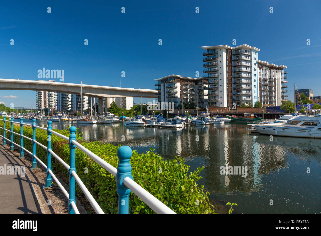 Modern Apartments, Cardiff Bay, Wales, UK Stock Photo Alamy
