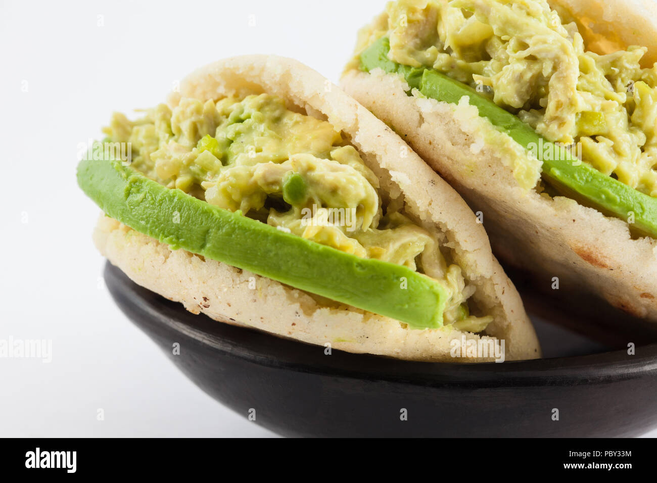 Typical Venezuelan arepa called reina pepiada Stock Photo - Alamy