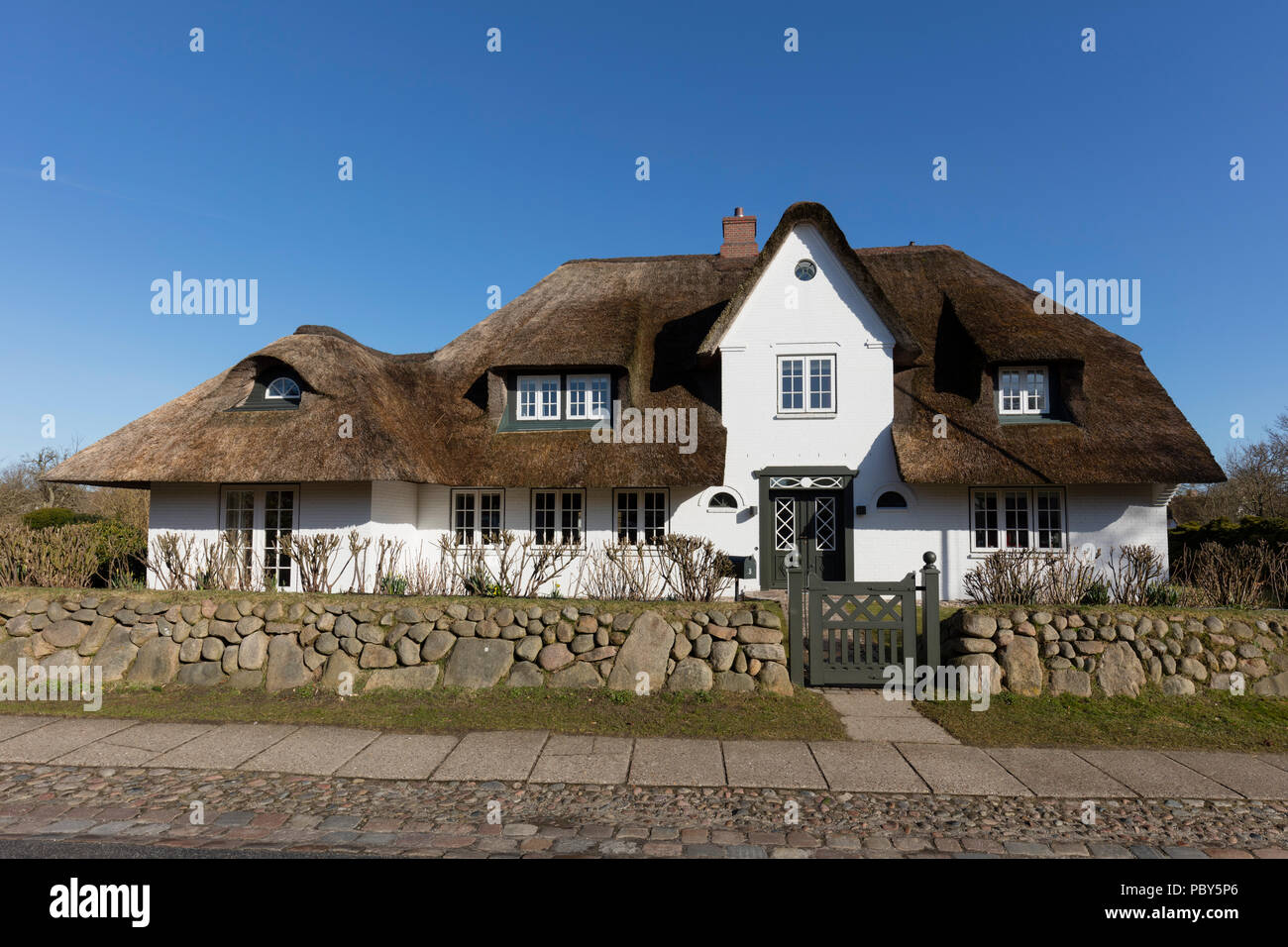 Frisia house, Keitum, Sylt, North Frisia, Schleswig-Holstein, Germany, Europe Stock Photo