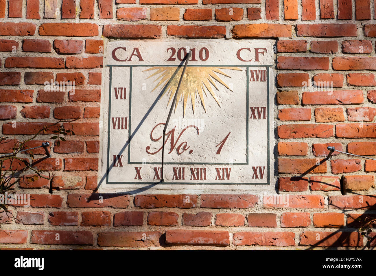 Sundial, Sylt, North Frisia, Schleswig-Holstein, Germany, Europe Stock Photo