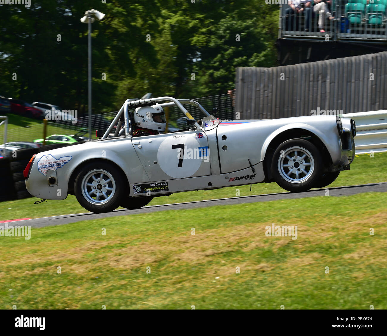 Pippa Cow, MG Midget, Sprite Midget Challenge, HSCC Wolds Trophy May 20th, 2018, Cadwell Park, cars, Classic Racing Cars, Historic Racing, Historic Sp Stock Photo