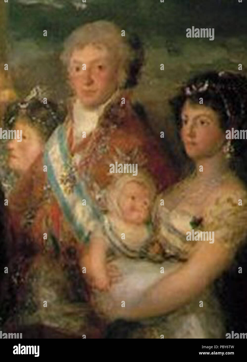 354 La familia de Carlos IV, Francisco de Goya (detail of Louis I of Etruria) Stock Photo