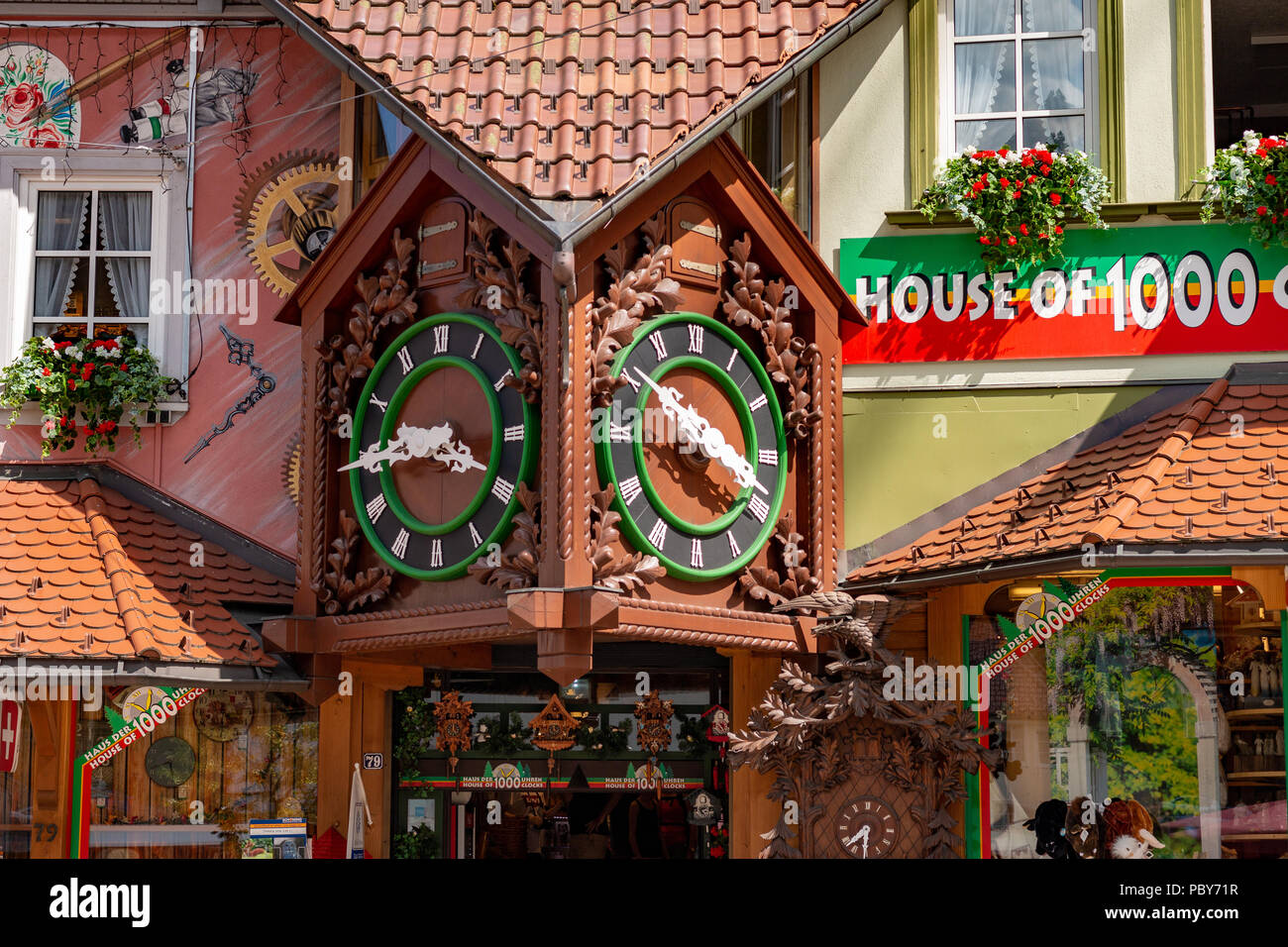 Souvenir Shop House Of 1000 Clocks In Triberg Shopping Street Stock Photo Alamy