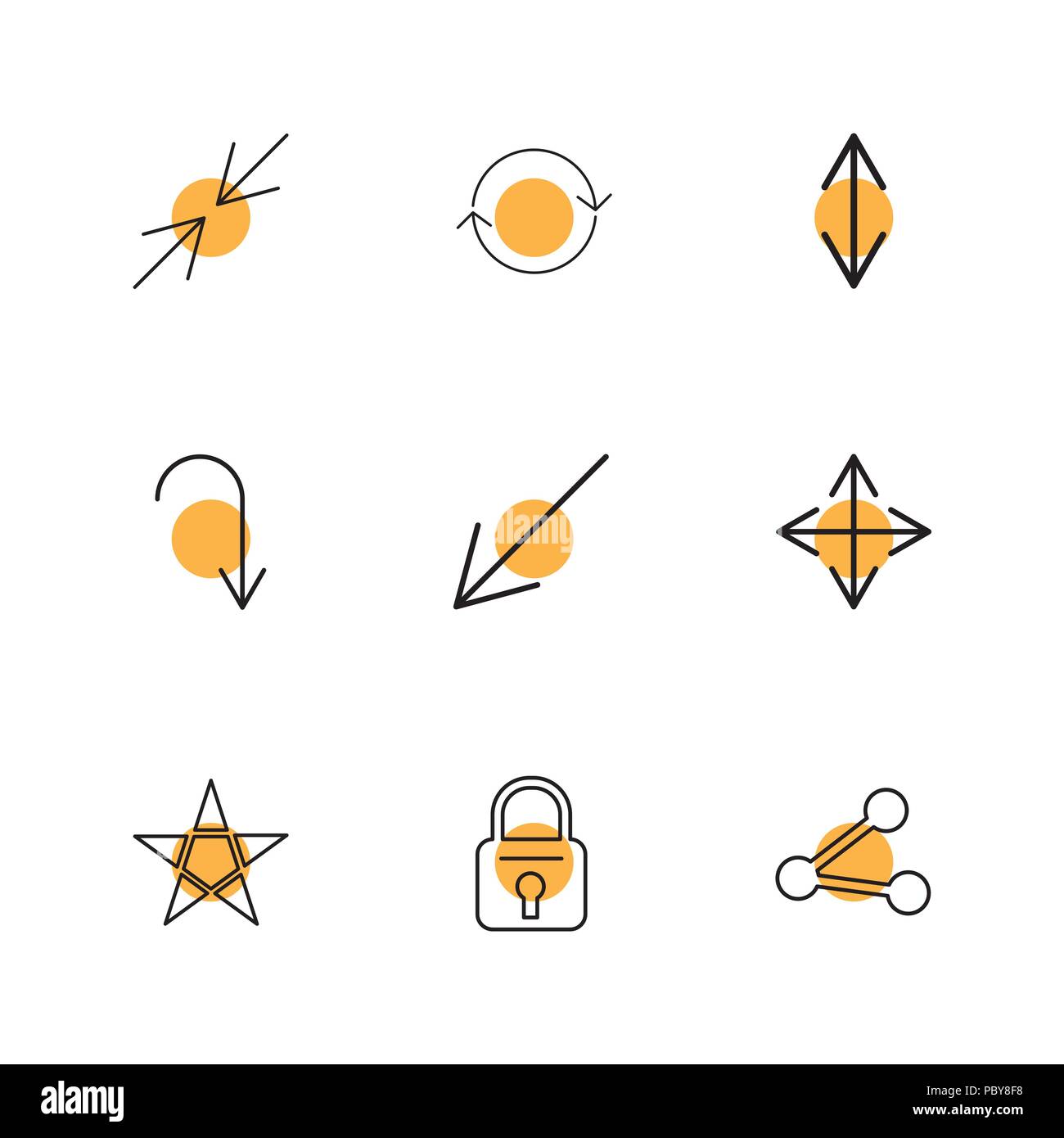 lock , star , share ,arrows , directions , avatar , download , upload ...