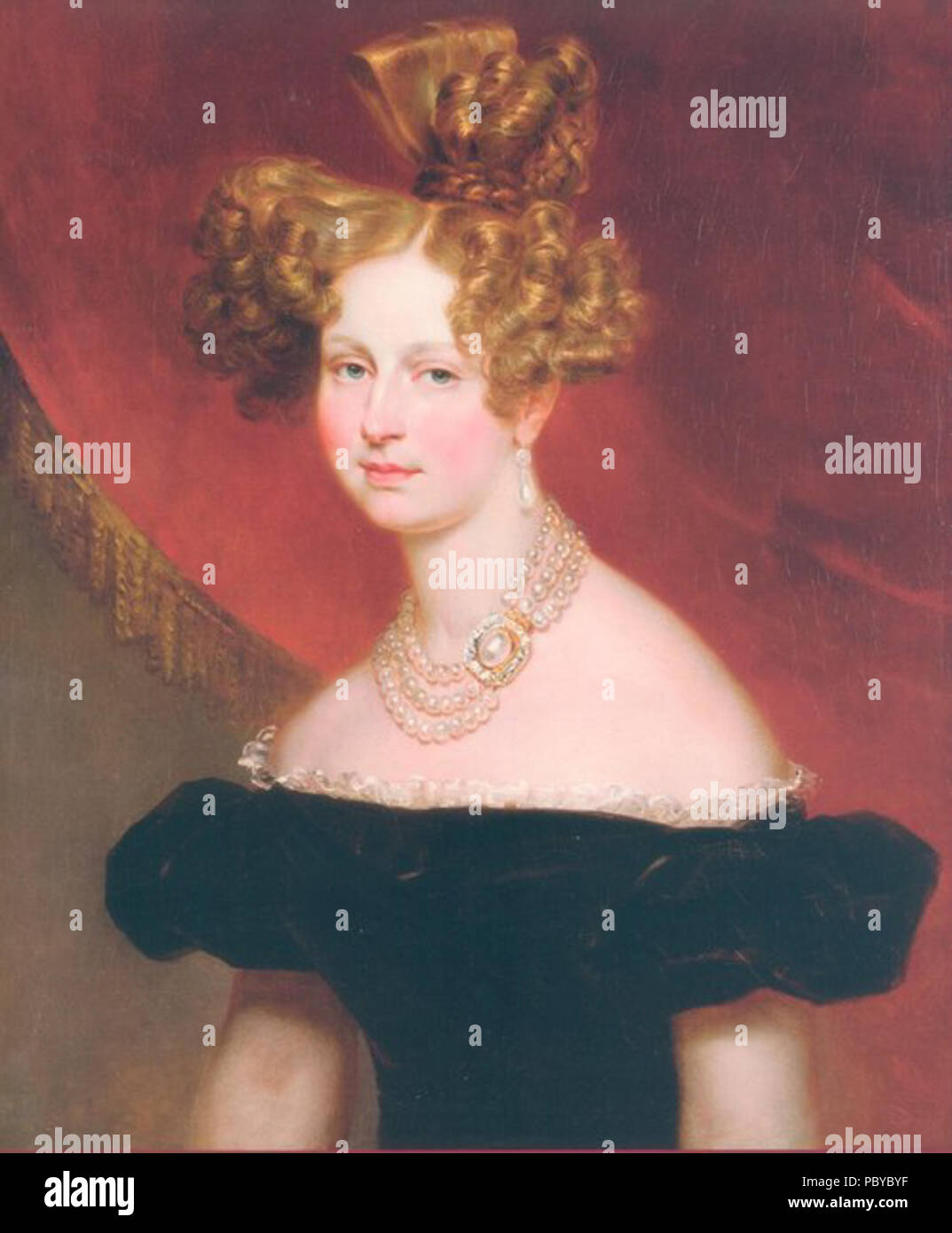 183 Elena Pavlovna of Russia by Brullov (1828-9, priv.coll) Stock Photo