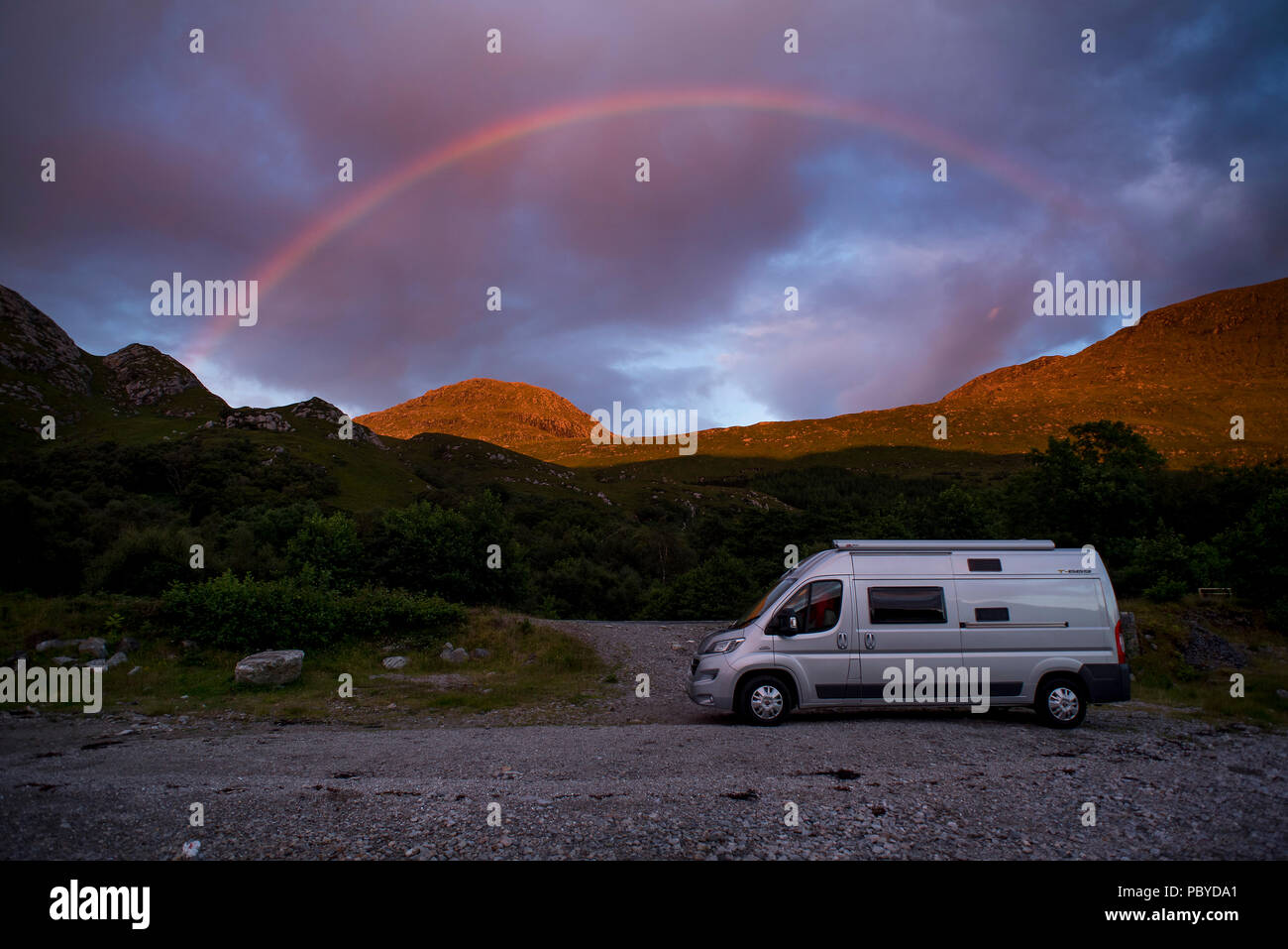 Camper van in Scotland Stock Photo - Alamy