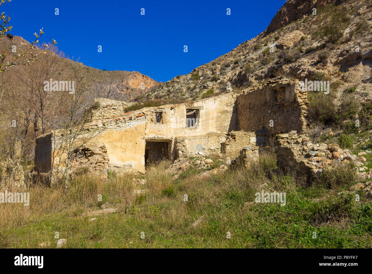 Empty Abandoned House in Rural Spain Stock Photo