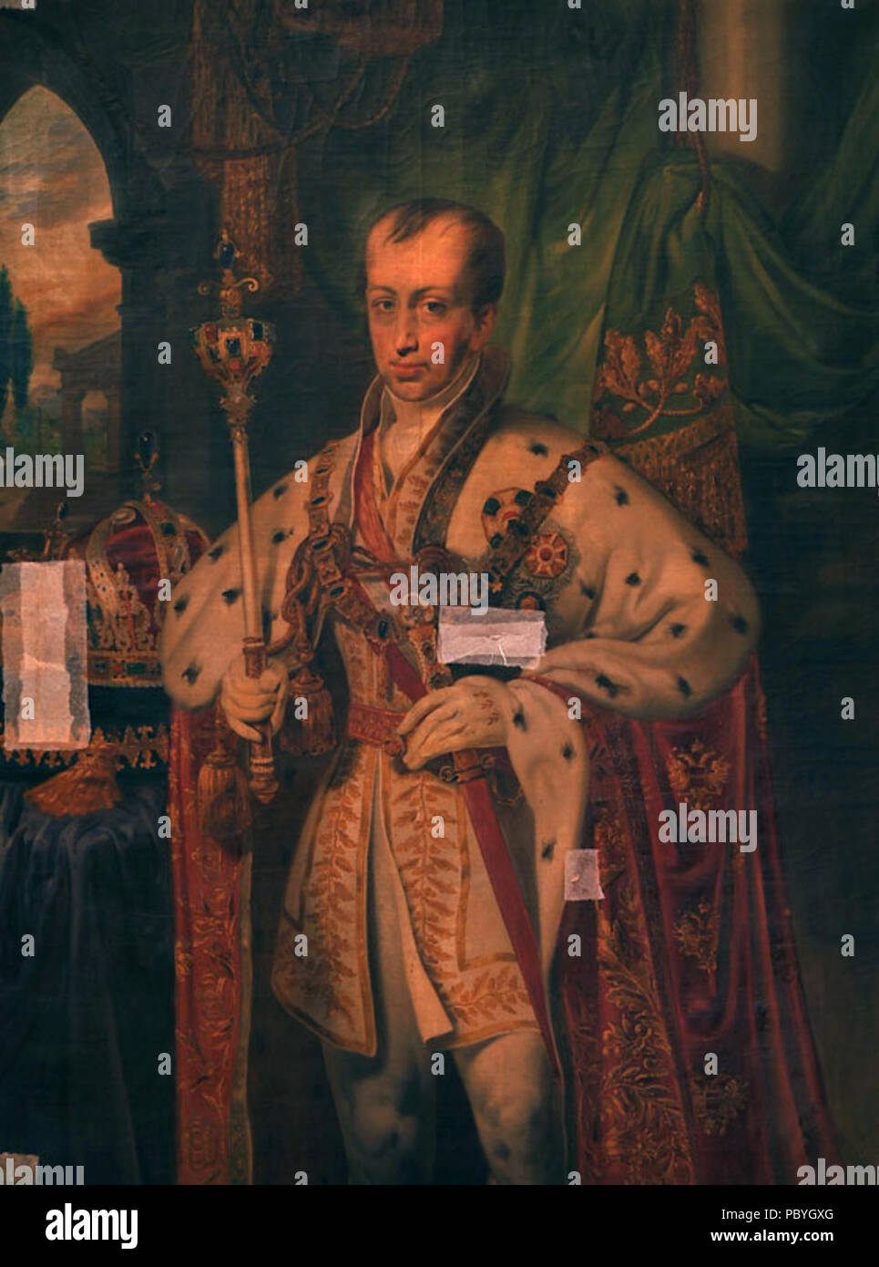 206 Ferdinand I of Austria with sceptre 2 Stock Photo