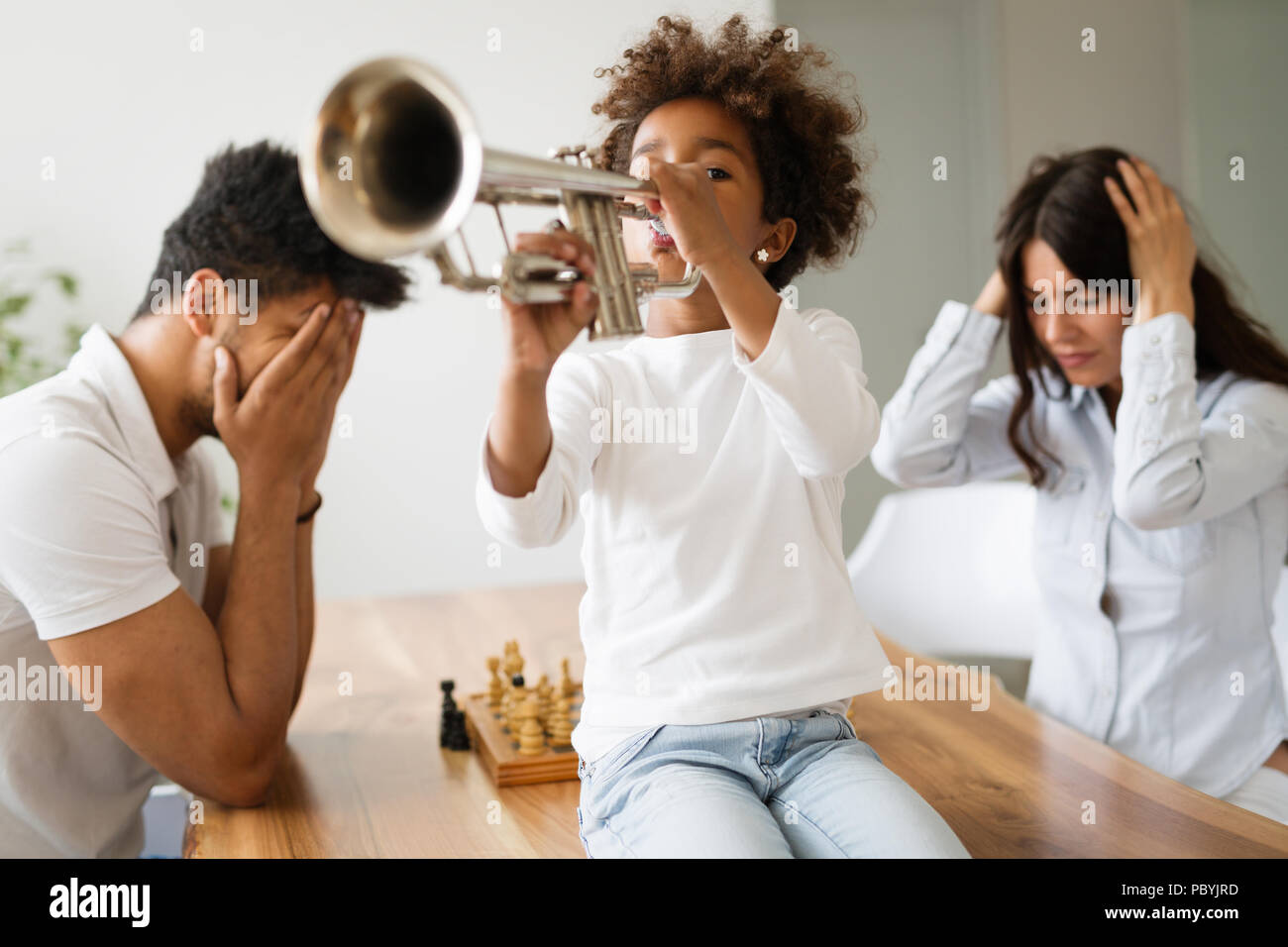Young girl playing trumpet hi-res stock photography and images - Page 2 -  Alamy