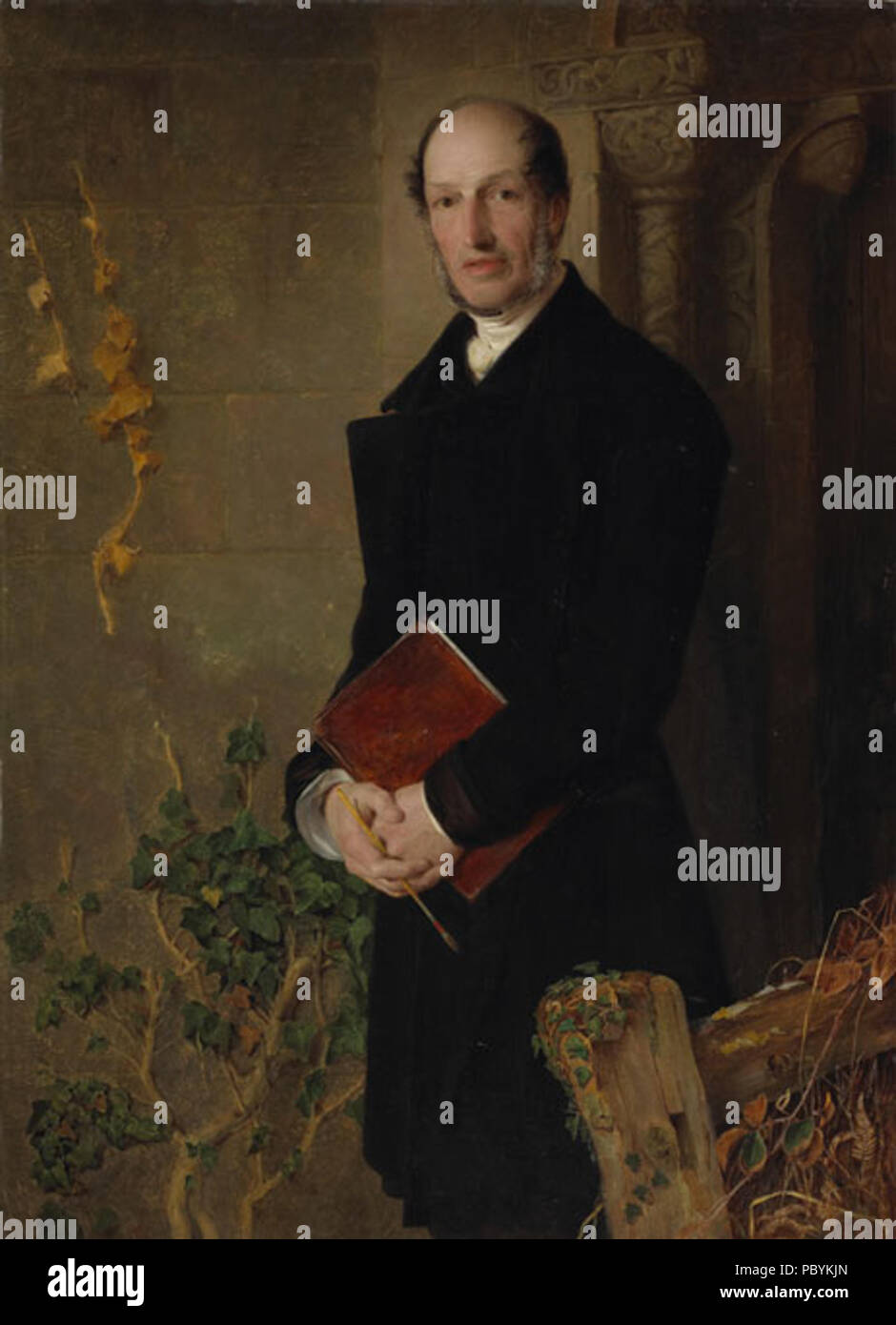 220 Frederick Sandys - 1858 - The Reverend James Bulwer (National Gallery of Canada, no. 9657) oil on wood, 76 x 55.6 cm Stock Photo