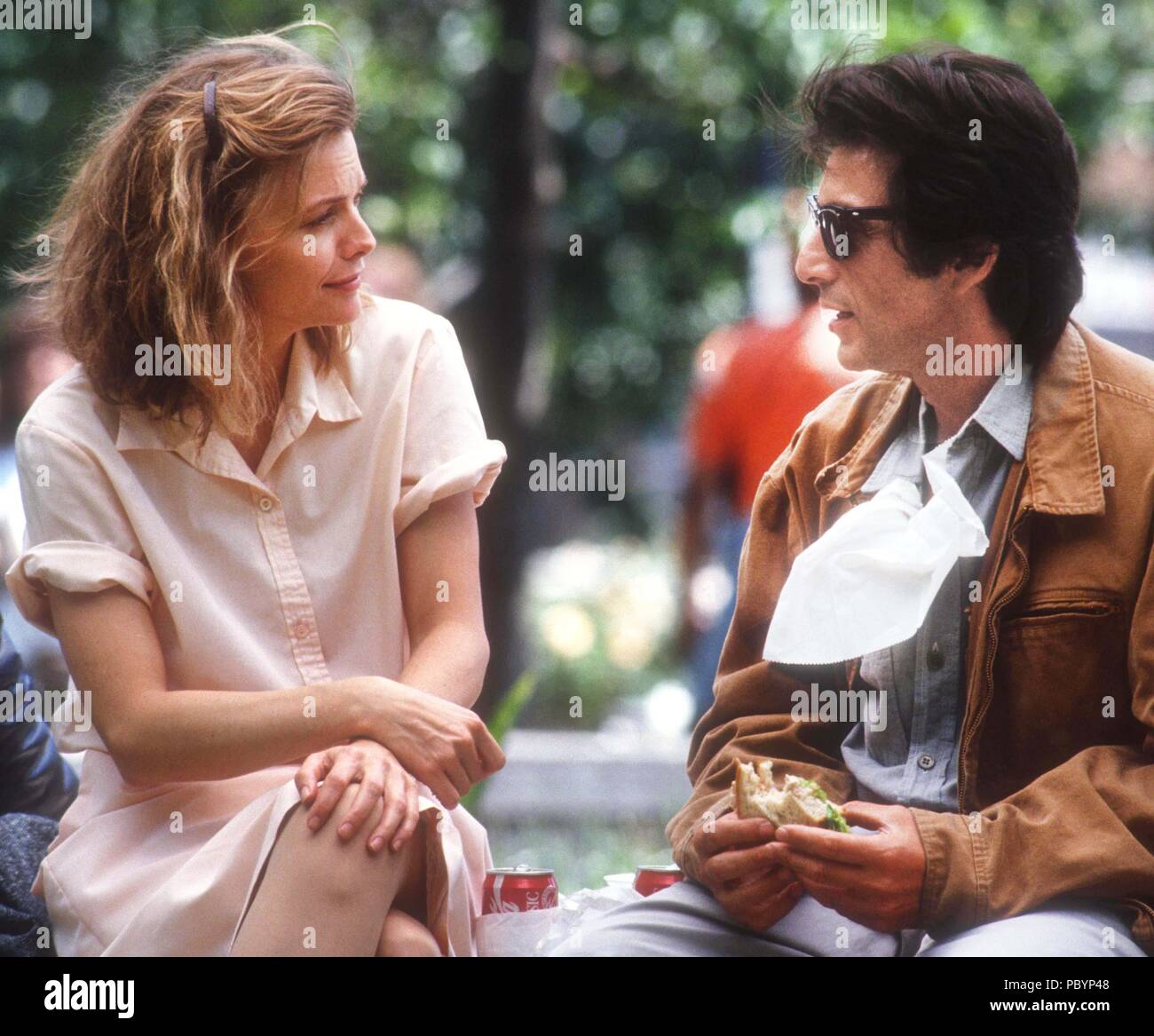 Michelle Pfeiffer and Al Pacino on the set of Frankie and Johnny in New