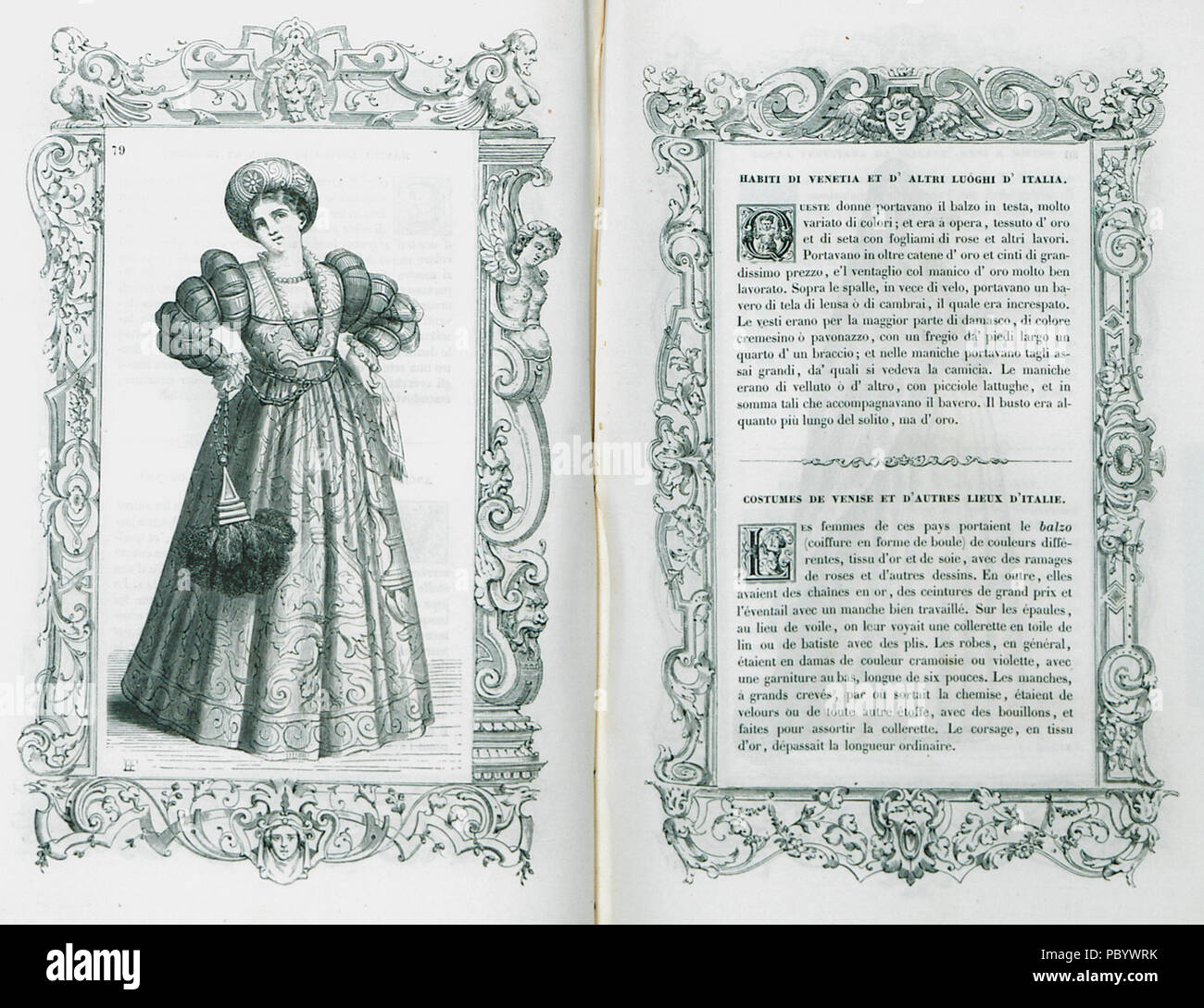 263 Habiti di Venetia et d'altri luoghi d'Italia - Vecellio Cesare - 1860 Stock Photo
