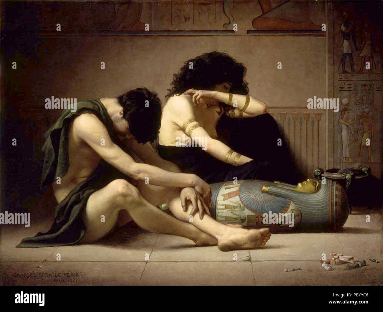 19 Charles Sprague Pearce - Lamentations over the Death of the First-Born of Egypt Stock Photo