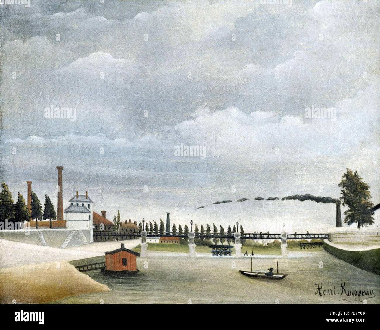 272 Henri Rousseau Vue de la passerelle de Passy (bords de la Seine