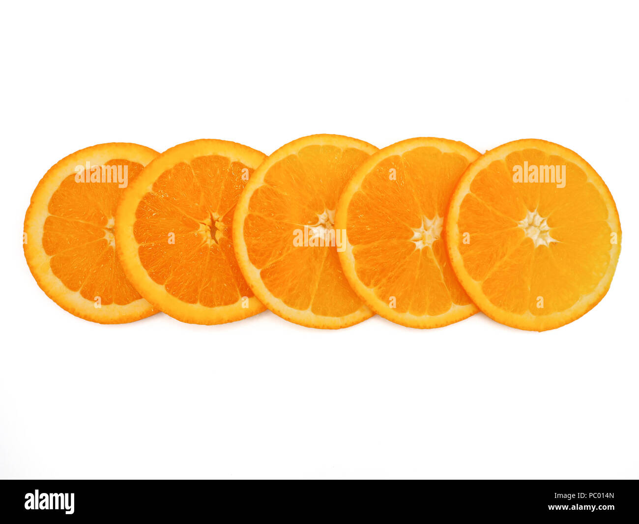Fresh orange slice on white background Stock Photo - Alamy