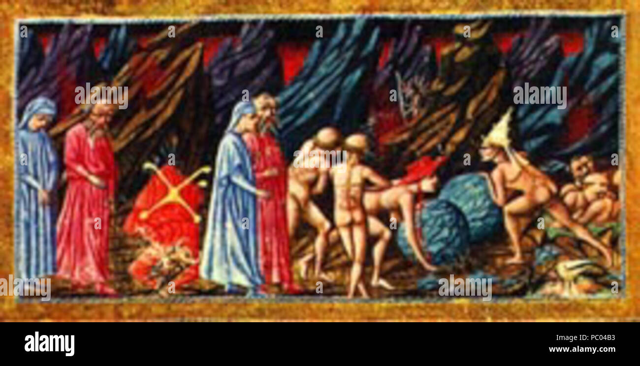 Virgílio (70-19 aC) Dante e as Erínias, ilustração da Divina Comédia  (Inferno) de Dante Alighieri (1265-1321) Paris, publicada em 1885