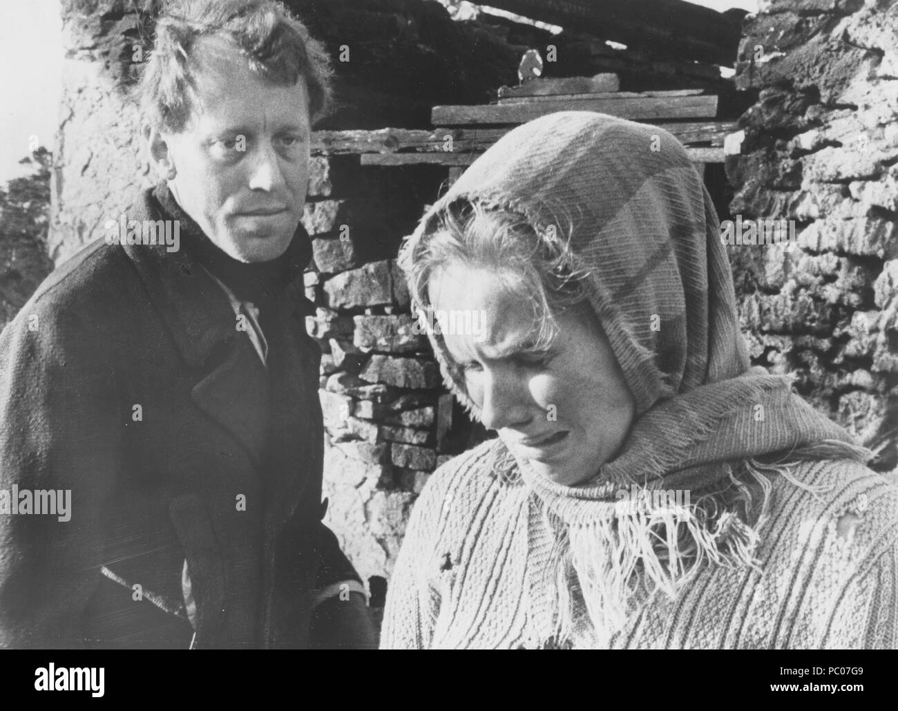Shame. Swedish film by Ingmar Bergman from 1968 starring Liv Ullman and Max von Sydow.  Ingmar Bergman. 1918-2007.  Swedish film director. Stock Photo