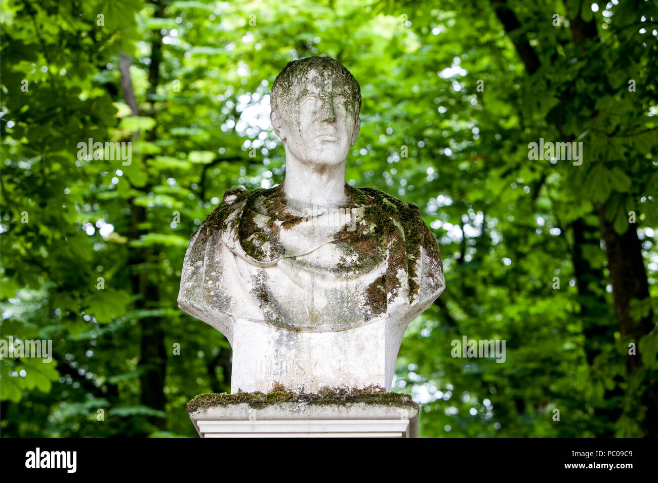 Gaius Julius Caesar, bust at Nordkirchen Moated Palace, Germany Stock Photo