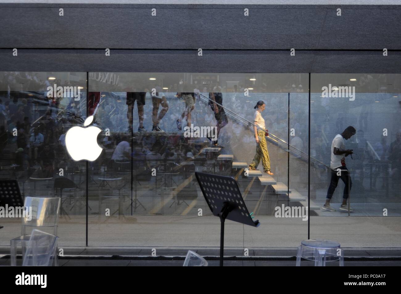 Milan (Italy), the Apple Store in Liberty Square Stock Photo Alamy