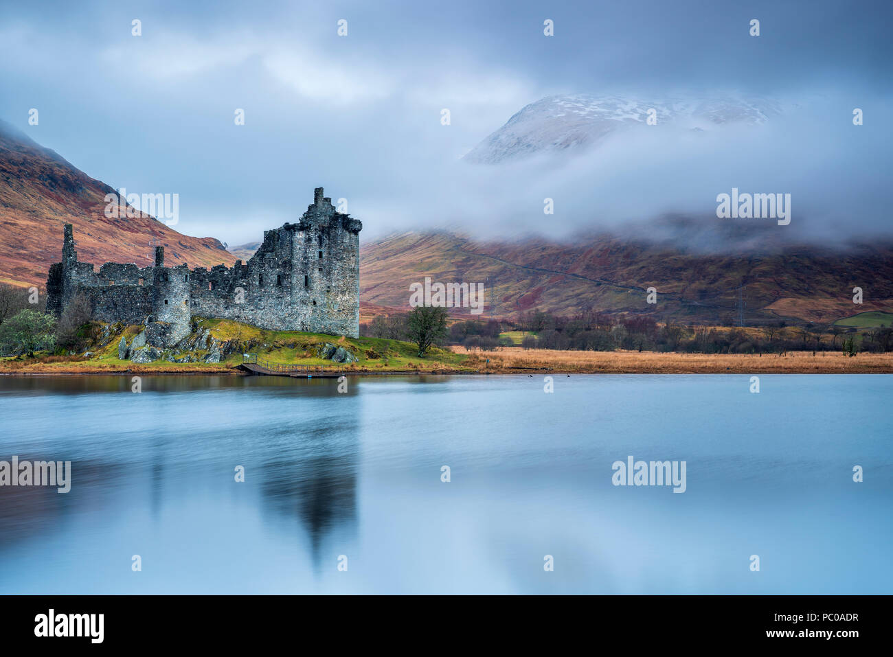 Kilchurn castle, Loch Awe, Argyll and Bute, Highland, Scotland, United Kingdom, Europe. Stock Photo