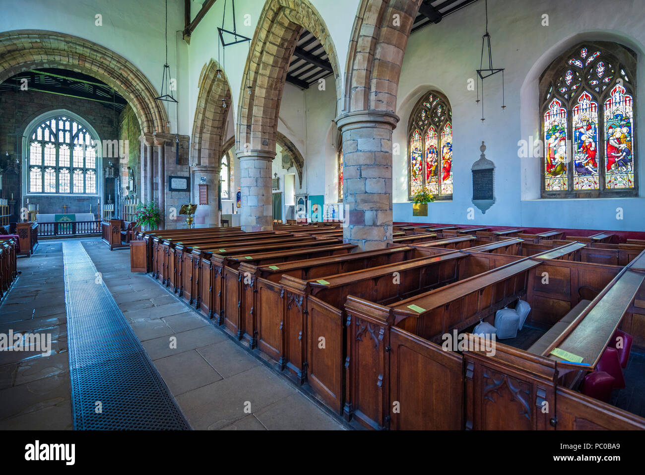Holy Trinity Parish Church, Much Wenlock, Shropshire, England, United Kingdom, Europe Stock