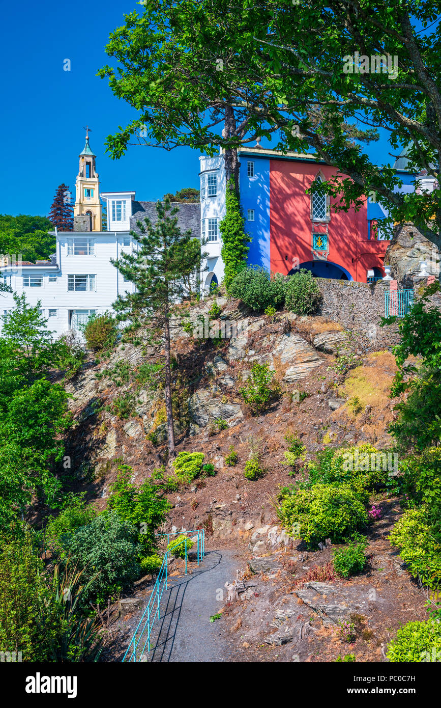 Portmeirion, Gwynedd, Wales, United Kingdom, Europe Stock Photo