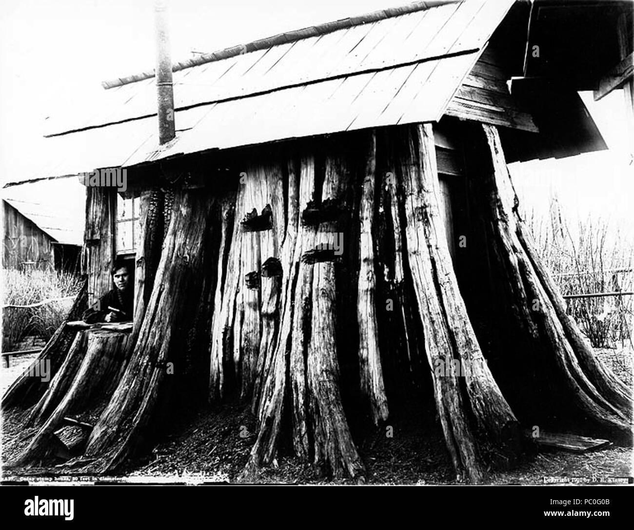 His log house Black and White Stock Photos & Images - Alamy