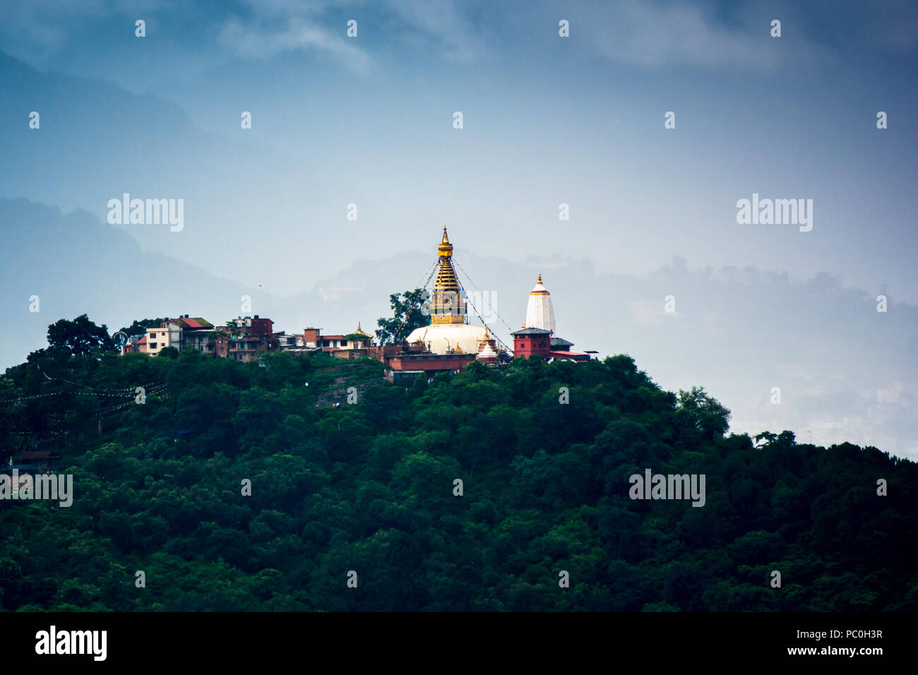 Travel Destination Buddha Stupa , Swyambhunath Stock Photo