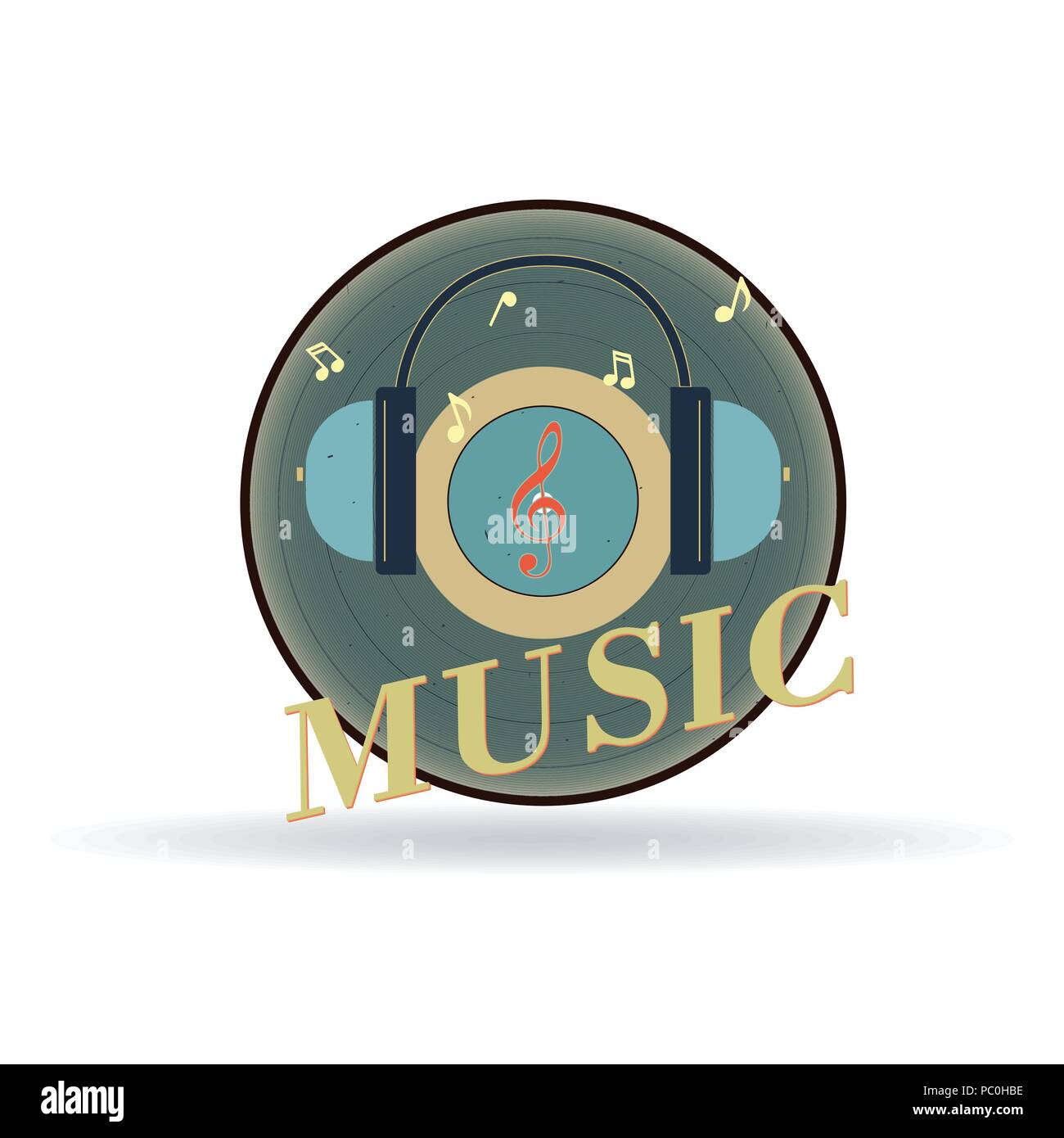 Vinyl record music Stock Vector