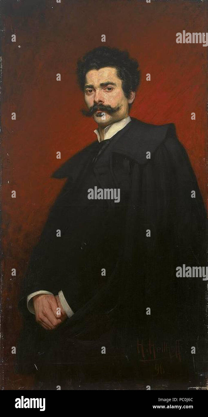 42 Heinrich Hellhoff - Portrait des Architekten Adler, 1896 Stock Photo