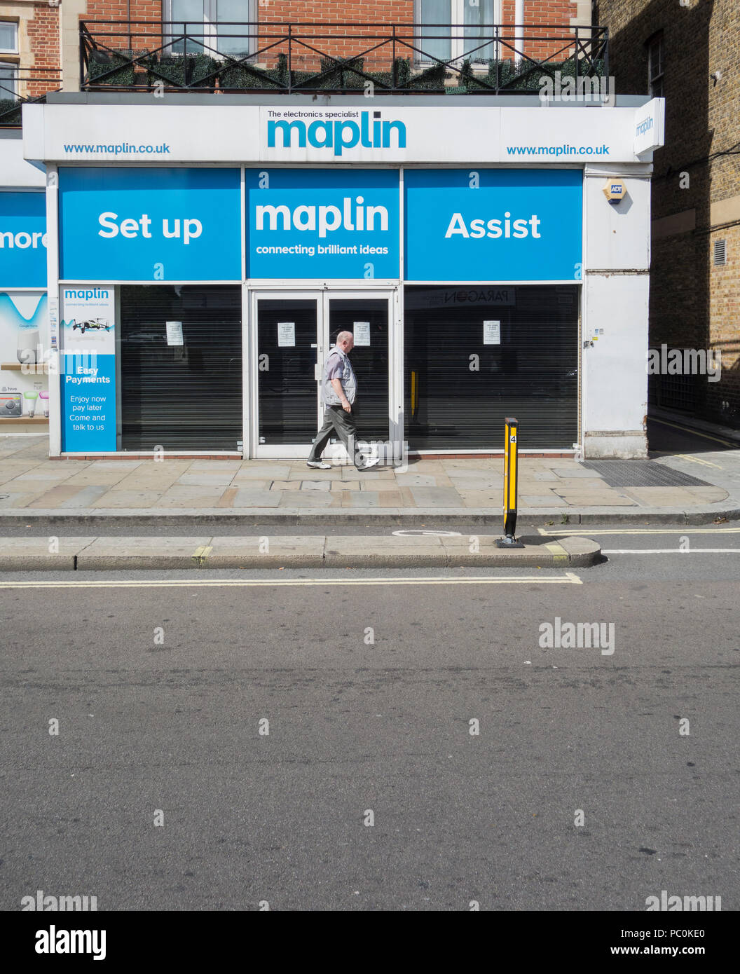 A closed Maplin store on King Street, Hammersmith, London, W6, UK Stock Photo