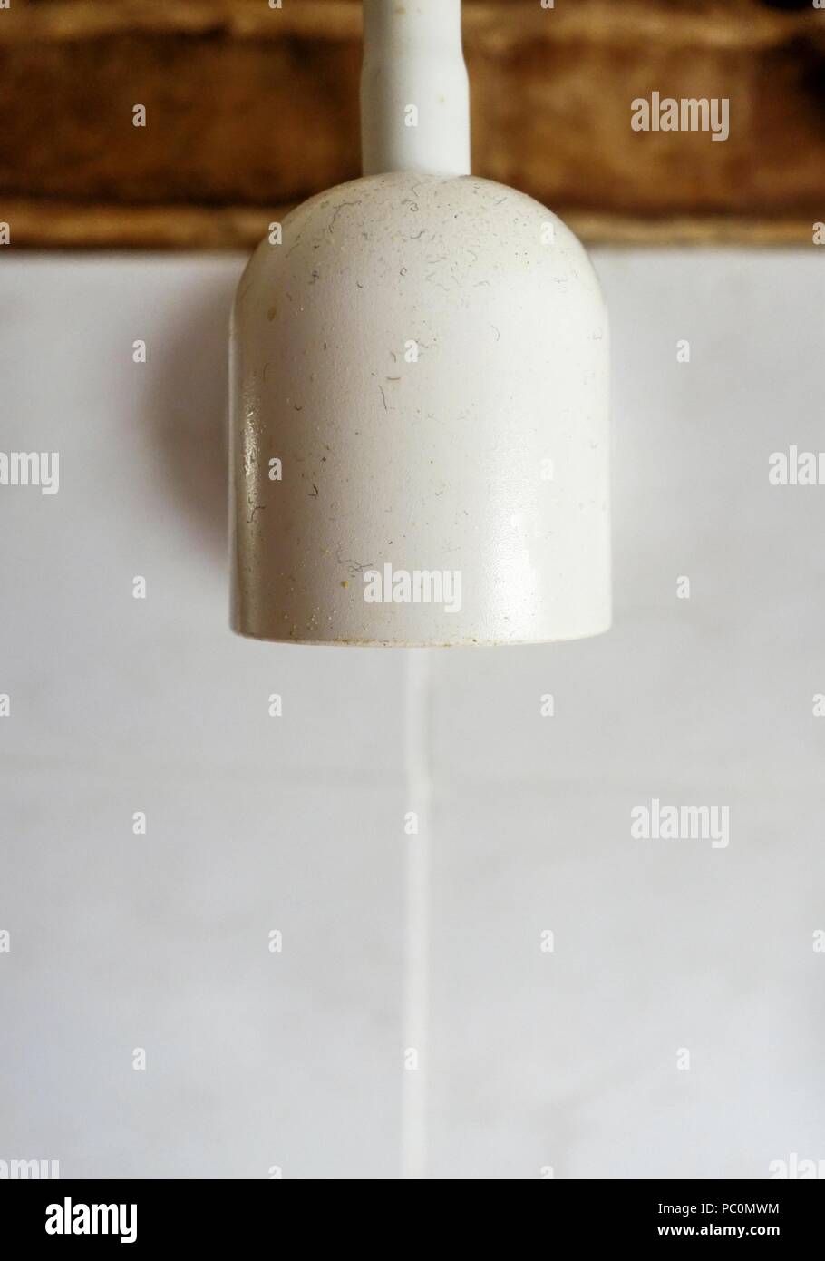 Wall Spotlight - Front View. Center Light. Electric Wall Light Fitting Stock Photo